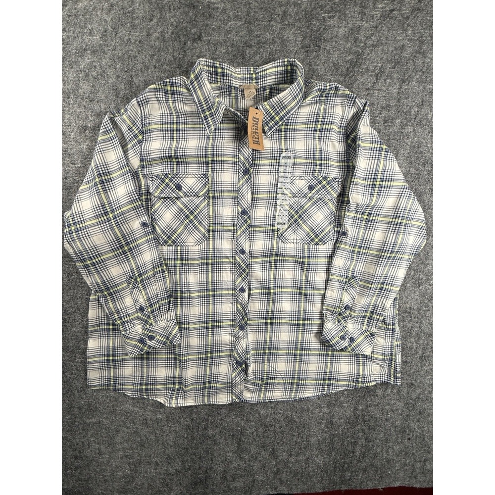 Duluth Trading Flannel Shirt Mens 4X Plaid Button Down Workwear NWT‎